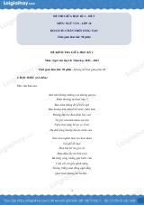 Đề thi giữa kì 1 Văn 10 Chân trời sáng tạo - Đề số 5